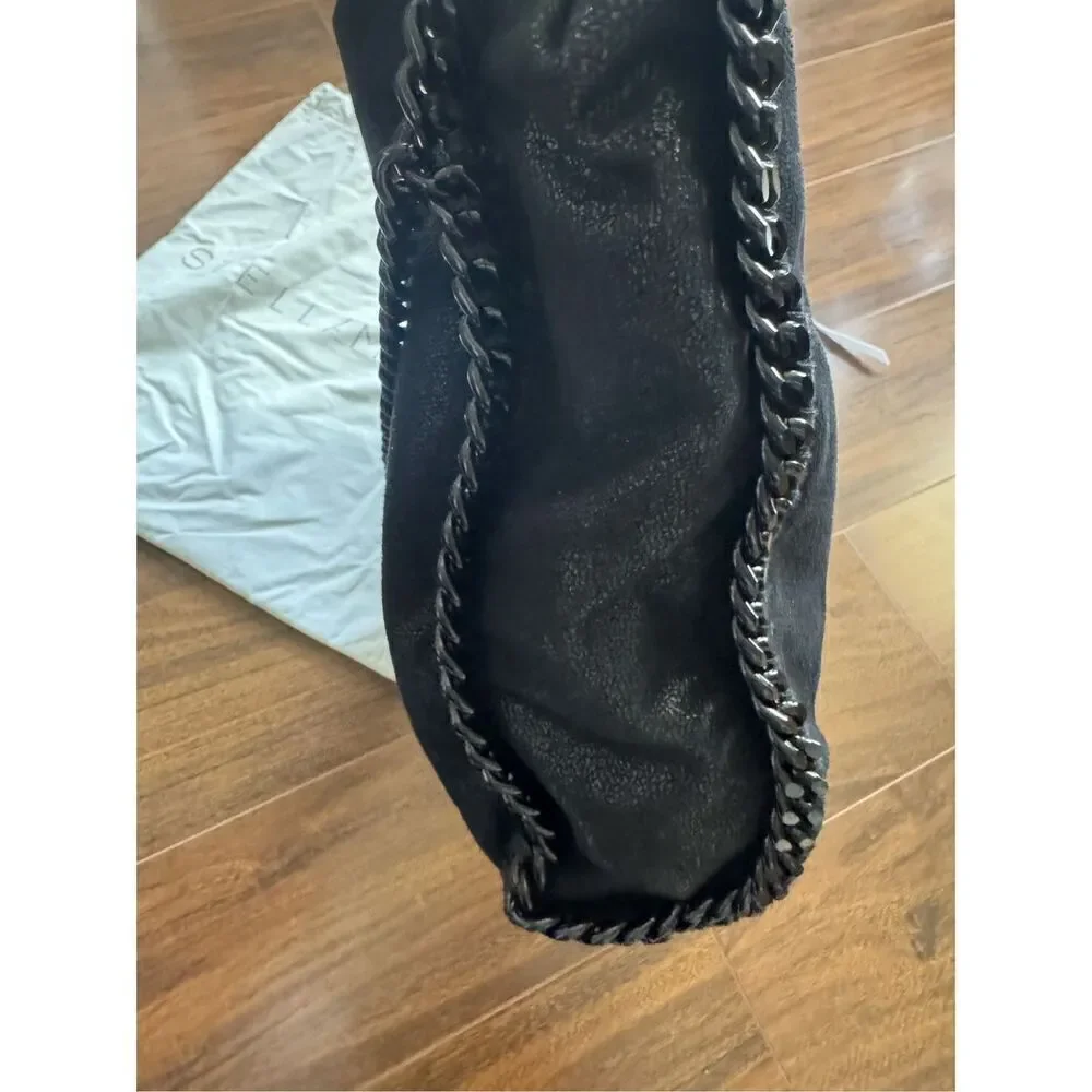 STELLA MCCARTNEY NWOT black The Falabella mini vegetarian brushed-leather